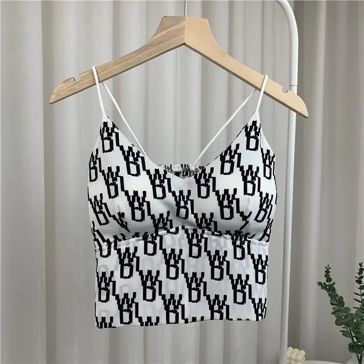 Leopard Print Seamless Ice Silk Y2K Crop Camisole wb-white l by HitMyNeed