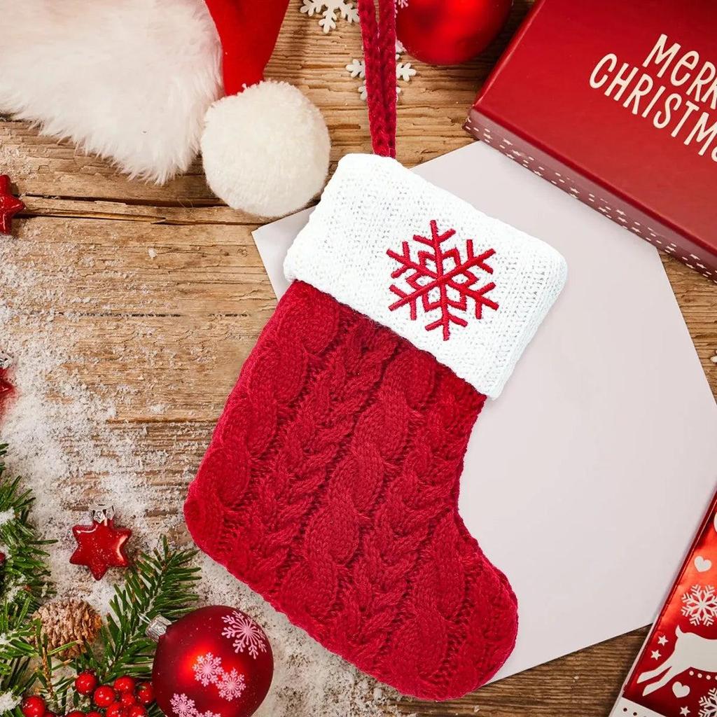 Letter Knitted Christmas Stocking Decoration by HitMyNeed