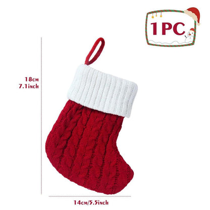 Letter Knitted Christmas Stocking Decoration blank by HitMyNeed