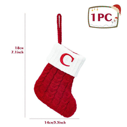 Letter Knitted Christmas Stocking Decoration c by HitMyNeed