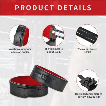Lever Weightlifting Belt for Squat & Deadlift Support by HitMyNeed