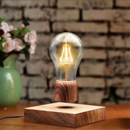 Levitating Magnetic Lamp with Wooden Base Decor by HitMyNeed