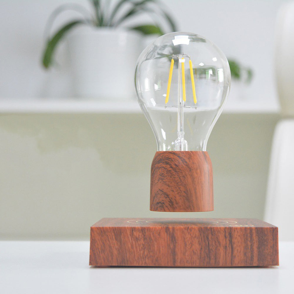 Levitating Magnetic Lamp with Wooden Base Decor by HitMyNeed