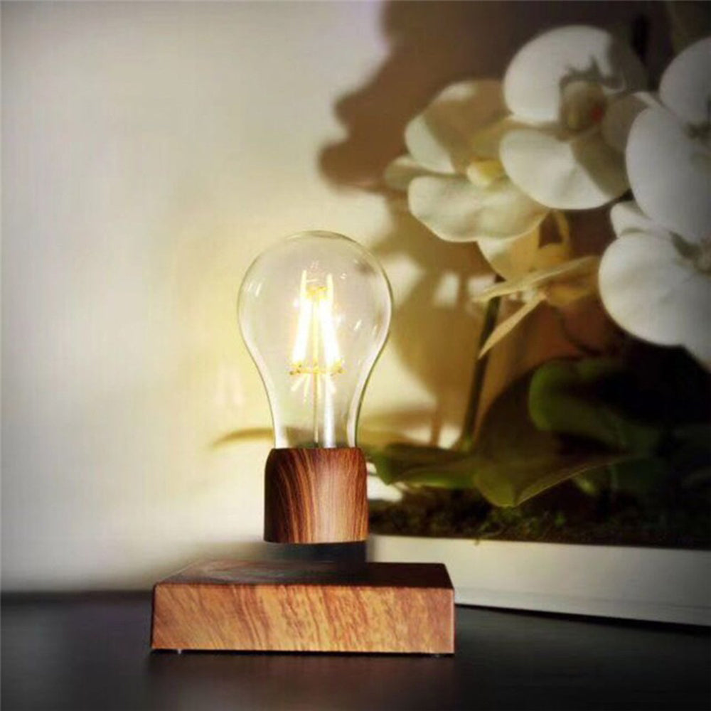Levitating Magnetic Lamp with Wooden Base Decor by HitMyNeed