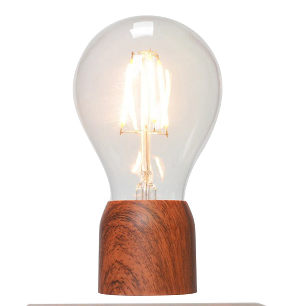 Levitating Magnetic Lamp with Wooden Base Decor by HitMyNeed