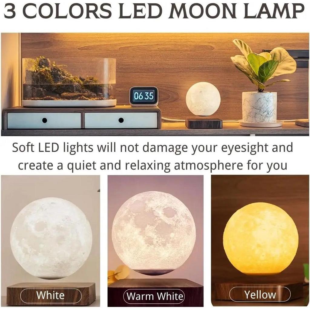 Levitating Moon Lamp with 3 Color Modes by HitMyNeed
