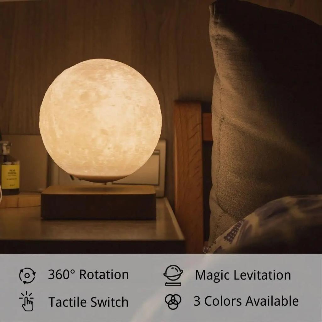 Levitating Moon Lamp with 3 Color Modes by HitMyNeed