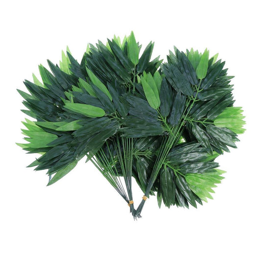 Lifelike Artificial Bamboo Leaves Set (50 Pack) by HitMyNeed