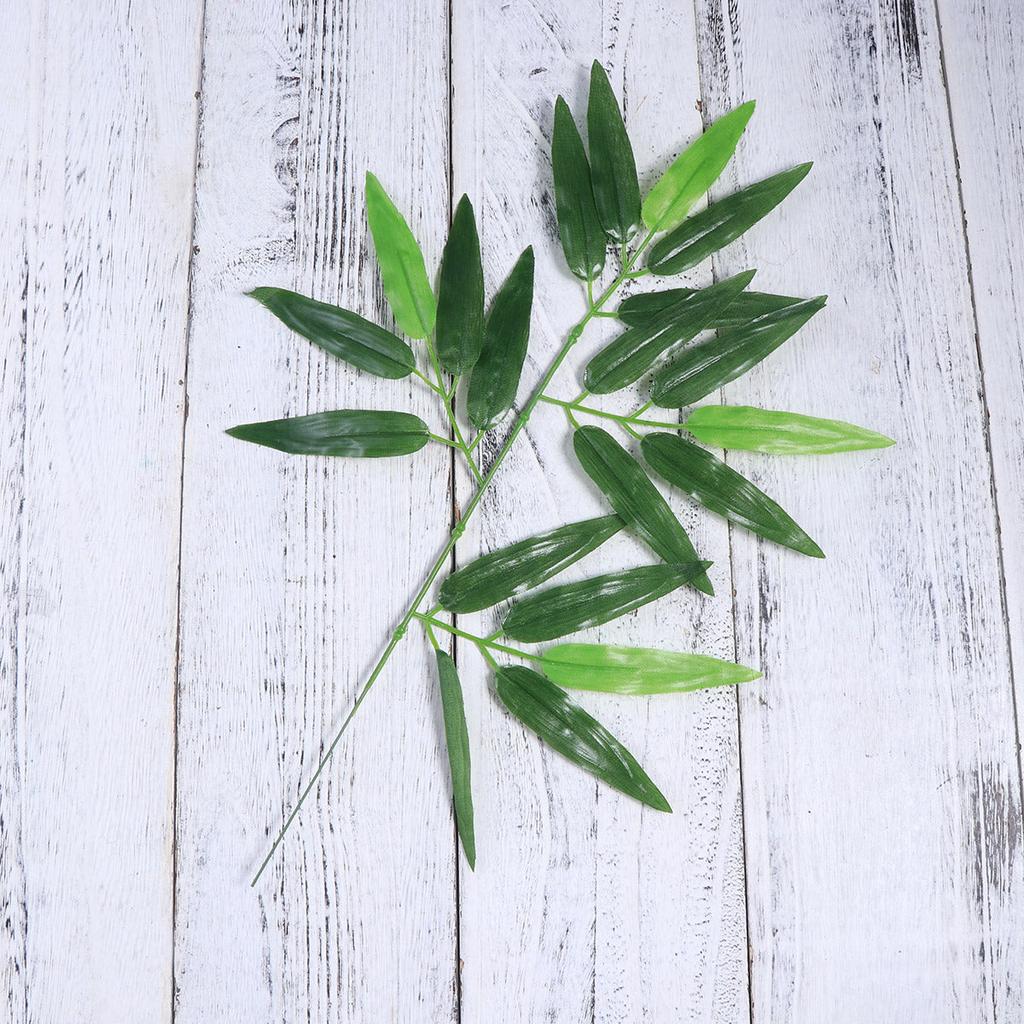 Lifelike Artificial Bamboo Leaves Set (50 Pack) by HitMyNeed