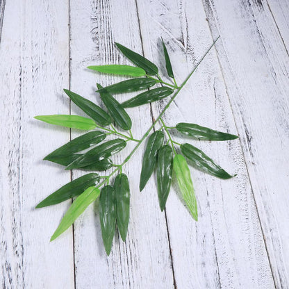 Lifelike Artificial Bamboo Leaves Set (50 Pack) by HitMyNeed