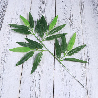 Lifelike Artificial Bamboo Leaves Set (50 Pack) by HitMyNeed
