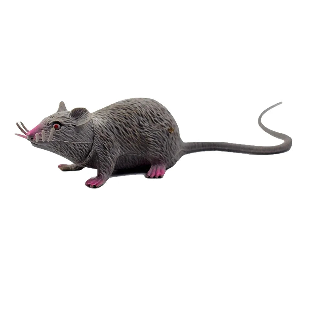 Lifelike Fake Rat Prank Toy for Halloween & Jokes grey by HitMyNeed