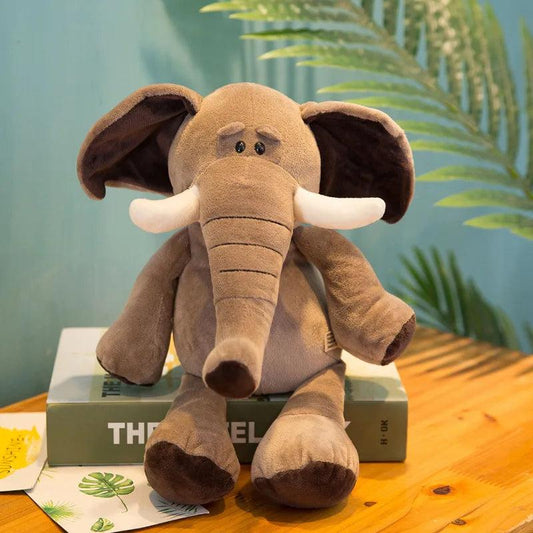 Lifelike Forest Animal Plush Toys 25cm elephant by HitMyNeed