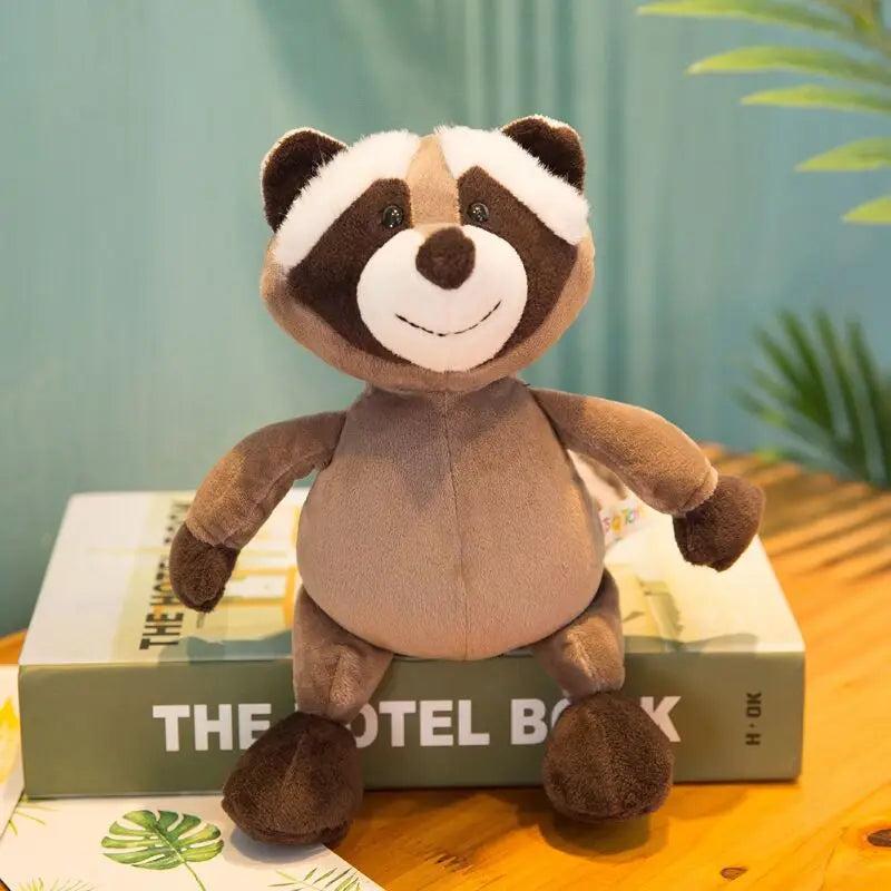 Lifelike Forest Animal Plush Toys 25cm raccoon by HitMyNeed