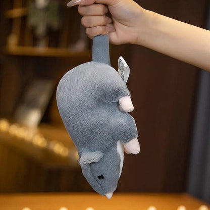 Lifelike Grey Mouse Plush Toy Pillow by HitMyNeed