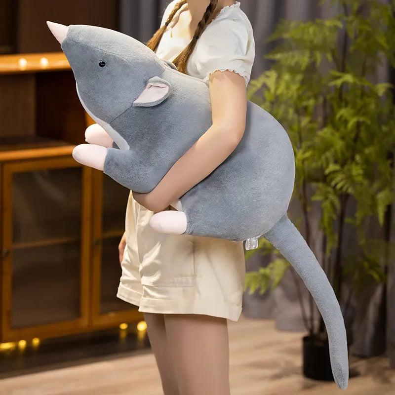 Lifelike Grey Mouse Plush Toy Pillow L - 100cm by HitMyNeed