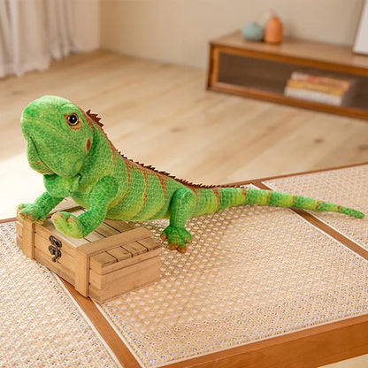 Lifelike Iguana Plush Toy Stuffed Reptile Model 65-95cm light-green 65cm by HitMyNeed
