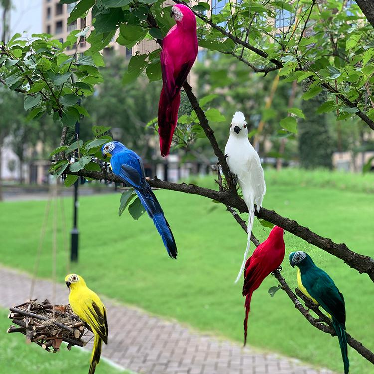 Lifelike Parrot Resin Garden Ornament by HitMyNeed
