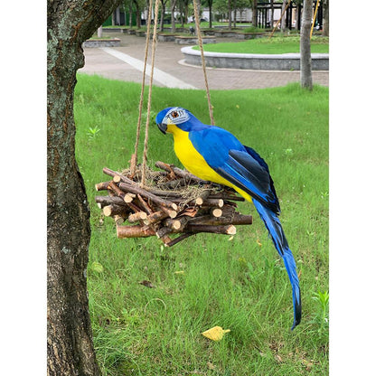 Lifelike Parrot Resin Garden Ornament by HitMyNeed