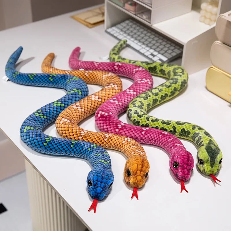 Lifelike Snake Plush Toy Set - 9 Realistic Designs by HitMyNeed