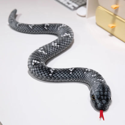 Lifelike Snake Plush Toy Set - 9 Realistic Designs black-anaconda 50cm by HitMyNeed