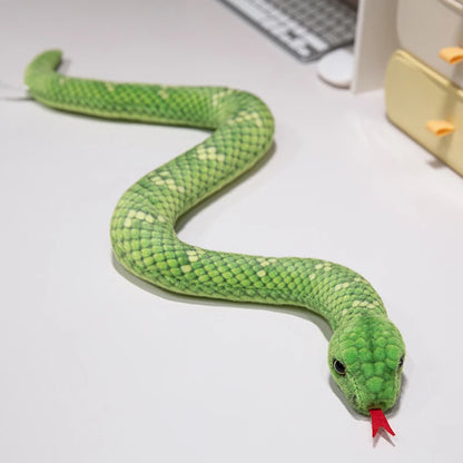 Lifelike Snake Plush Toy Set - 9 Realistic Designs green-anaconda 50cm by HitMyNeed