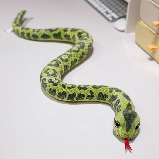 Lifelike Snake Plush Toy Set - 9 Realistic Designs green-python 50cm by HitMyNeed