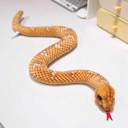 Lifelike Snake Plush Toy Set - 9 Realistic Designs orange-anaconda 50cm by HitMyNeed