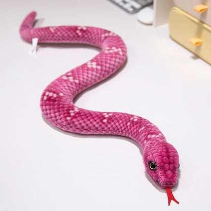 Lifelike Snake Plush Toy Set - 9 Realistic Designs pink-anaconda 50cm by HitMyNeed