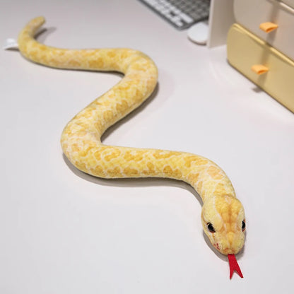 Lifelike Snake Plush Toy Set - 9 Realistic Designs yellow-python 50cm by HitMyNeed
