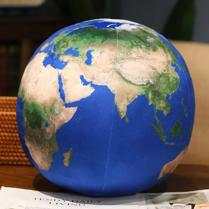 Lifelike Solar System Planet Plush Throw Pillows earth-blue about-15-17cm by HitMyNeed