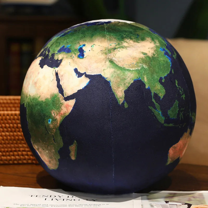 Lifelike Solar System Planet Plush Throw Pillows earth-darker about-15-17cm by HitMyNeed