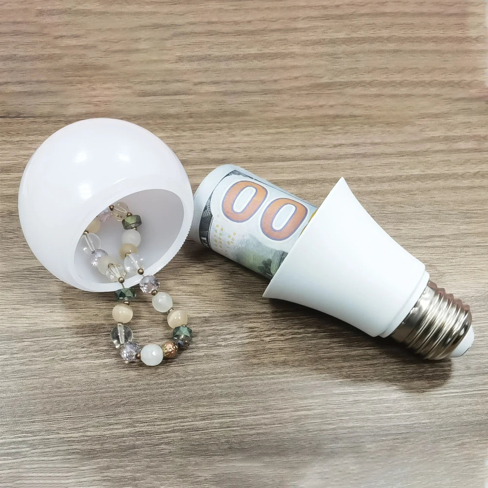 Light Bulb Diversion Safe with Hidden Storage by HitMyNeed
