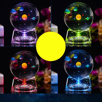 Light Up 3D Solar System Crystal Ball Lamp by HitMyNeed