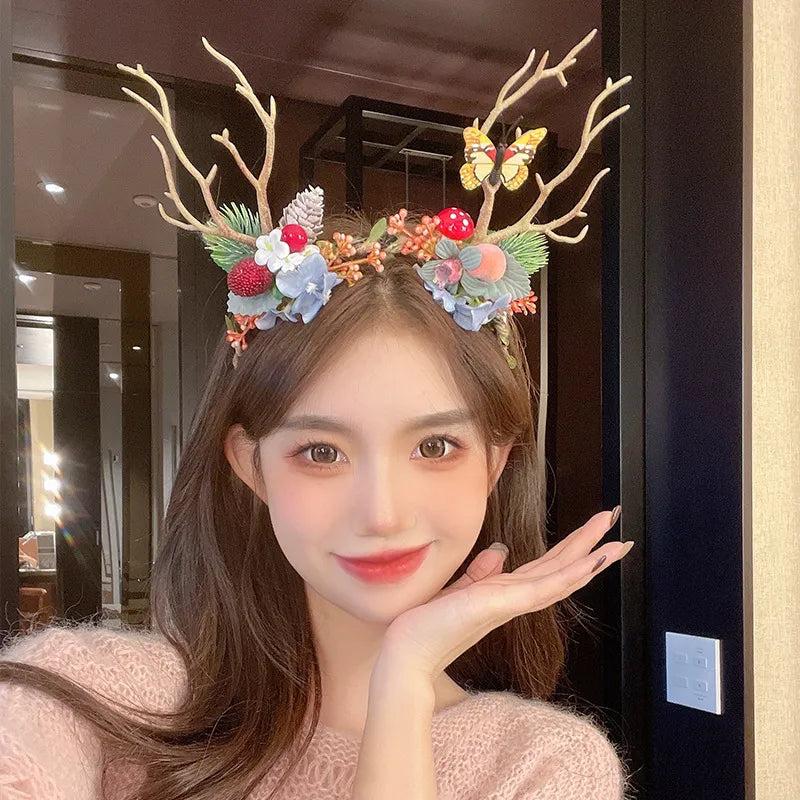 Light-Up Antler Forest Fairy Christmas Headband by HitMyNeed