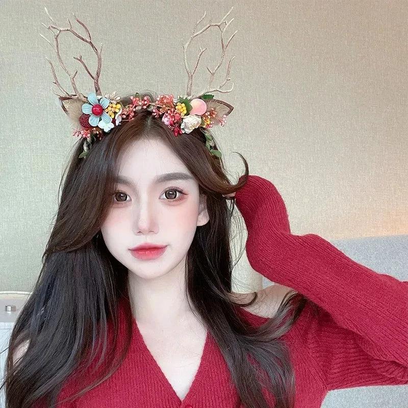 Light-Up Antler Forest Fairy Christmas Headband by HitMyNeed