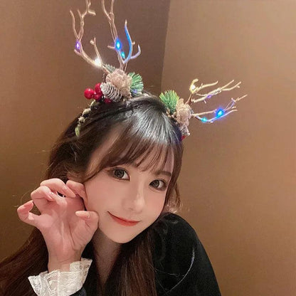 Light-Up Antler Forest Fairy Christmas Headband style7 by HitMyNeed