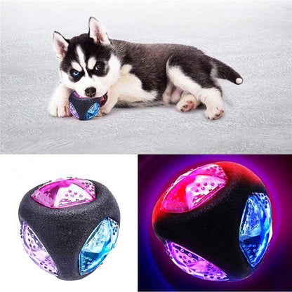 Light Up Dog Ball, Bite-Resistant Fetch Toy 6.6cm by HitMyNeed