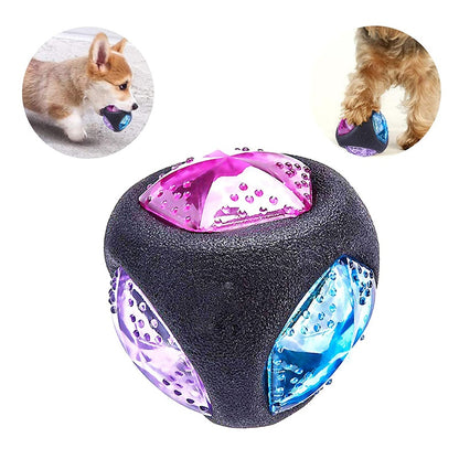 Light Up Dog Ball, Bite-Resistant Fetch Toy 6.6cm by HitMyNeed