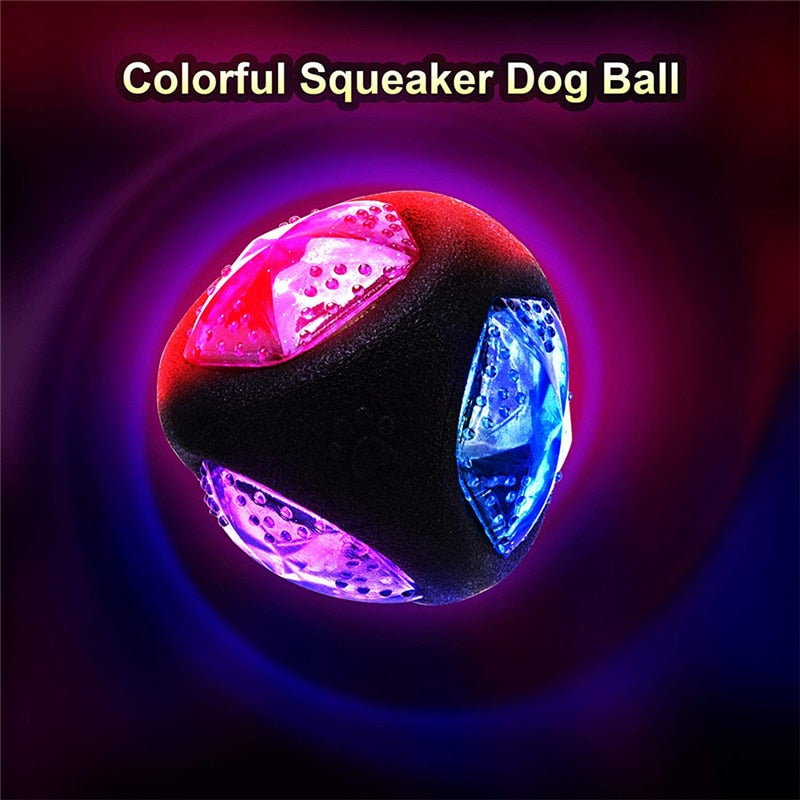 Light Up Dog Ball, Bite-Resistant Fetch Toy 6.6cm by HitMyNeed