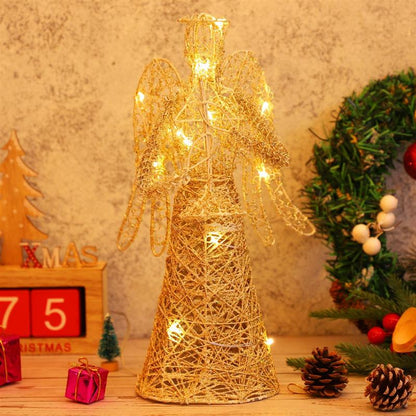 Light Up Golden Angel Tree Topper for Christmas Trees by HitMyNeed