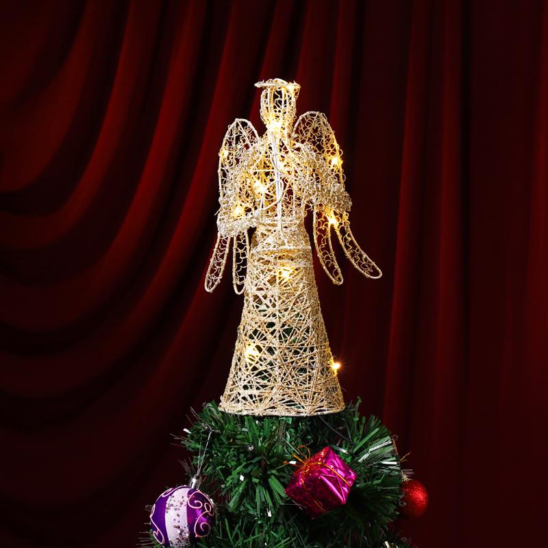 Light Up Golden Angel Tree Topper for Christmas Trees by HitMyNeed