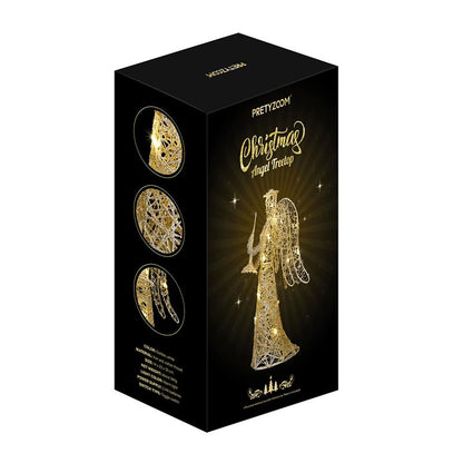 Light Up Golden Angel Tree Topper for Christmas Trees by HitMyNeed