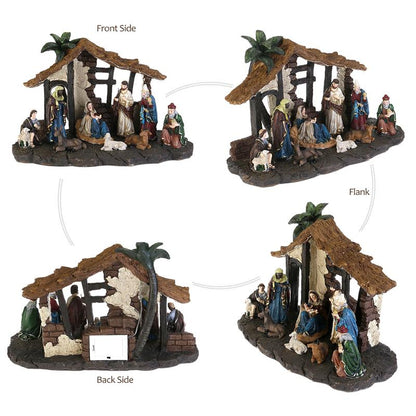 Lighted Resin Nativity Scene Christmas Decor Set by HitMyNeed
