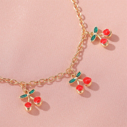 Lightweight Adjustable Cherry Charm Bracelet by HitMyNeed