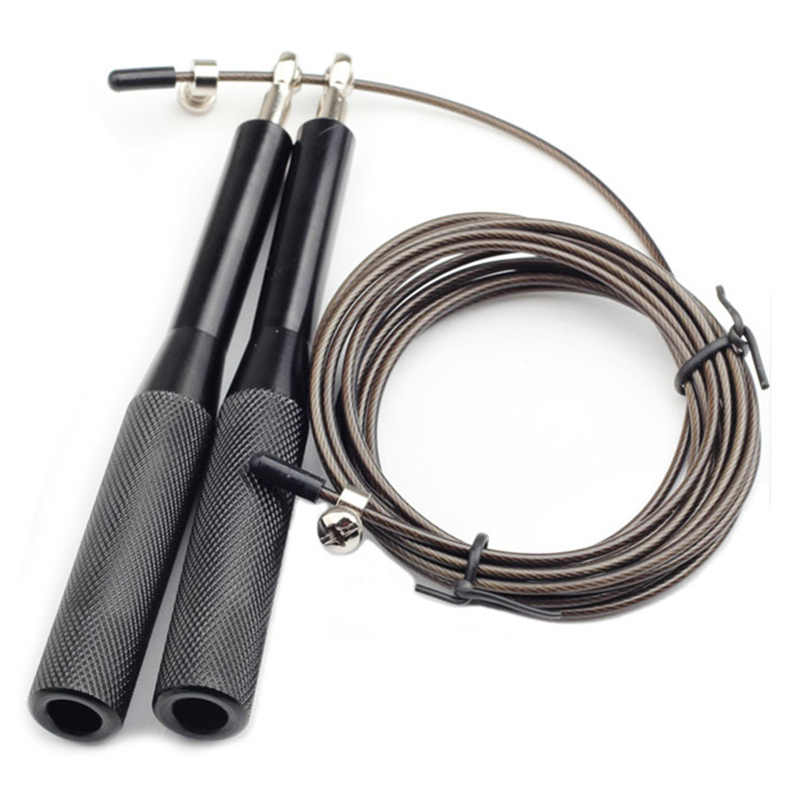 Lightweight Adjustable Crossfit Speed Rope black by HitMyNeed