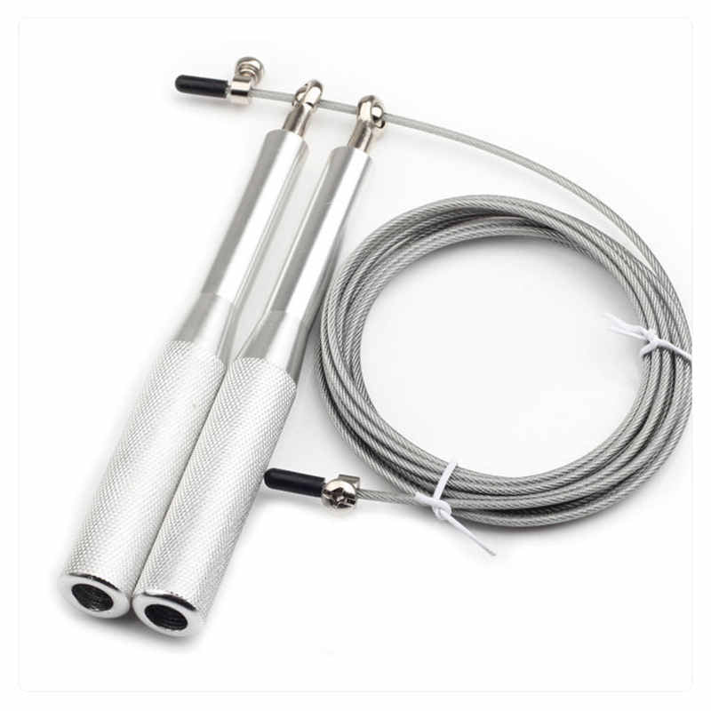 Lightweight Adjustable Crossfit Speed Rope silvery by HitMyNeed
