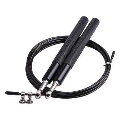 Lightweight Adjustable Crossfit Speed Rope thin-black by HitMyNeed