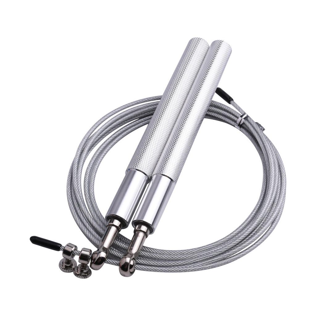 Lightweight Adjustable Crossfit Speed Rope thin-silvery by HitMyNeed