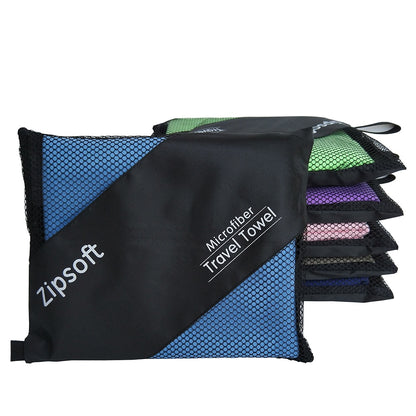 Lightweight Microfiber Beach Towel with Mesh Bag by HitMyNeed
